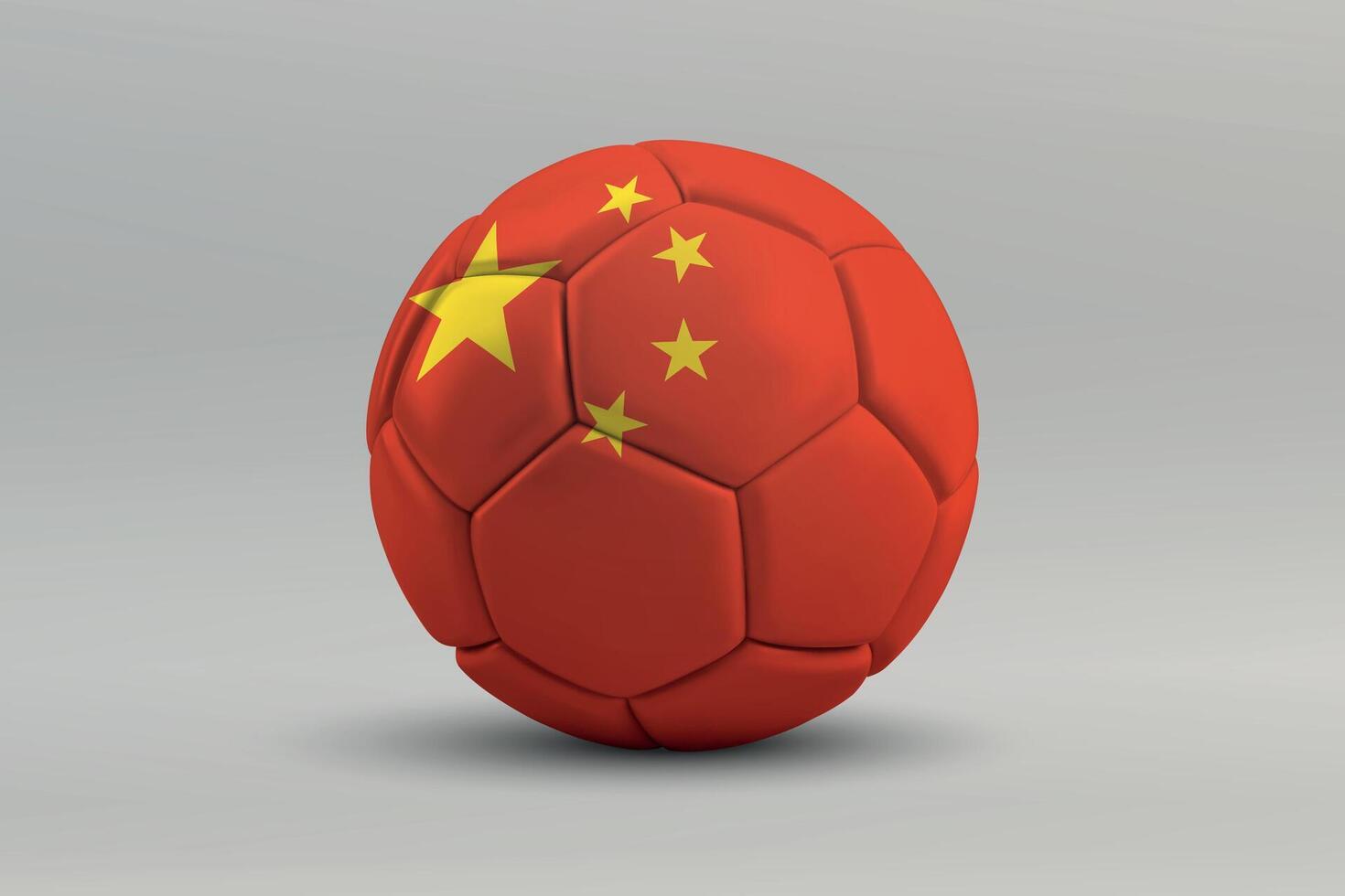 China Soccer Ball with National Flag Design vector