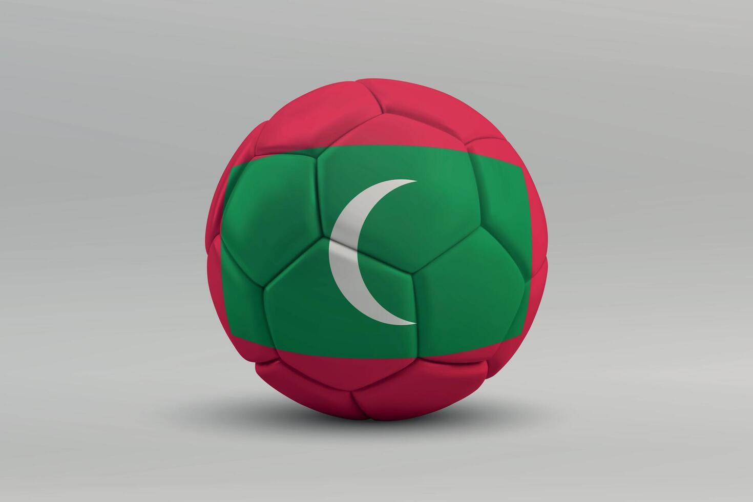 Maldives Soccer Ball with National Flag Design vector