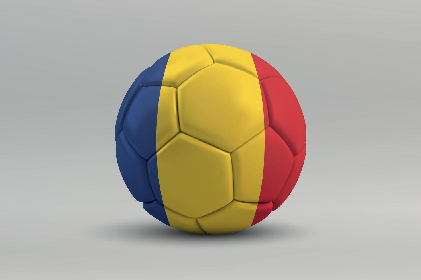 Romania Soccer Ball with National Flag Design vector