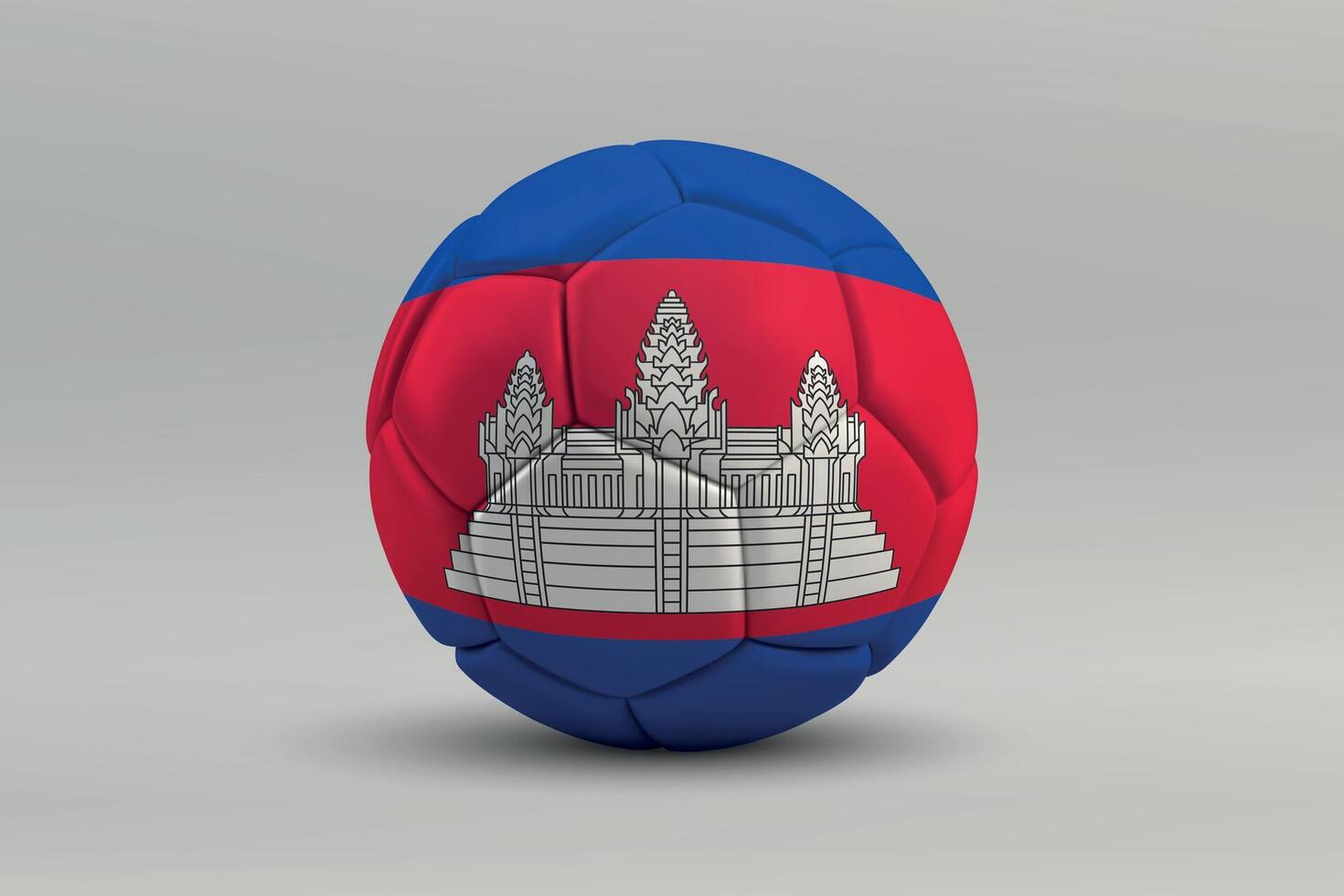 Cambodia Soccer Ball with National Flag Design vector
