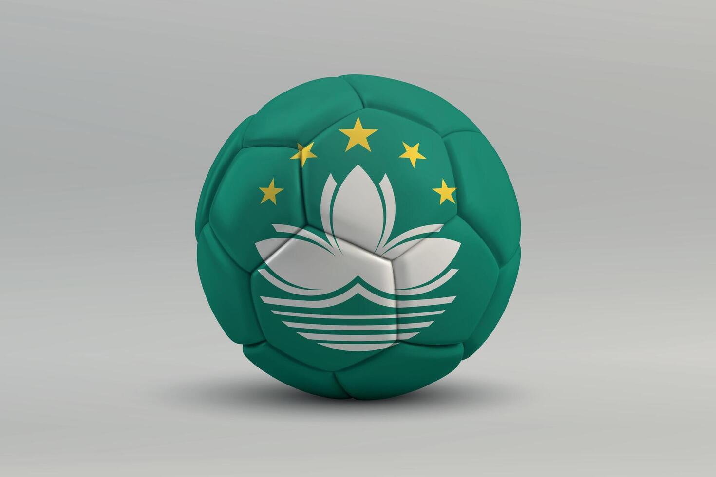 Macau Soccer Ball with National Flag Design vector