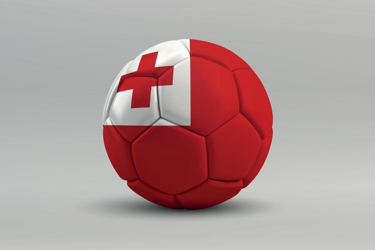 Tonga Soccer Ball with National Flag Design vector
