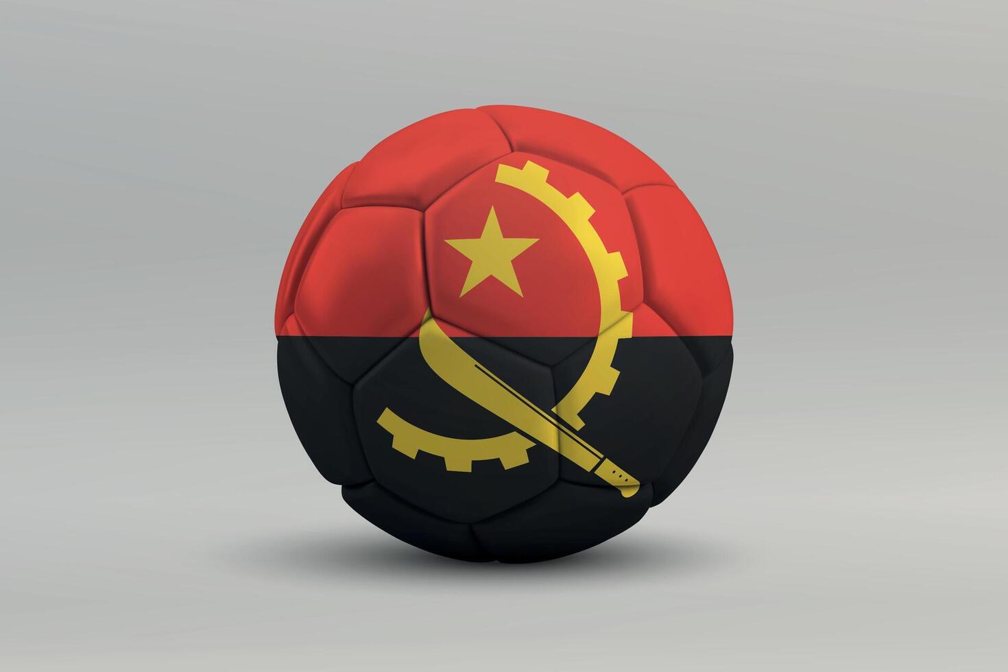 Angola Soccer Ball with National Flag Design vector