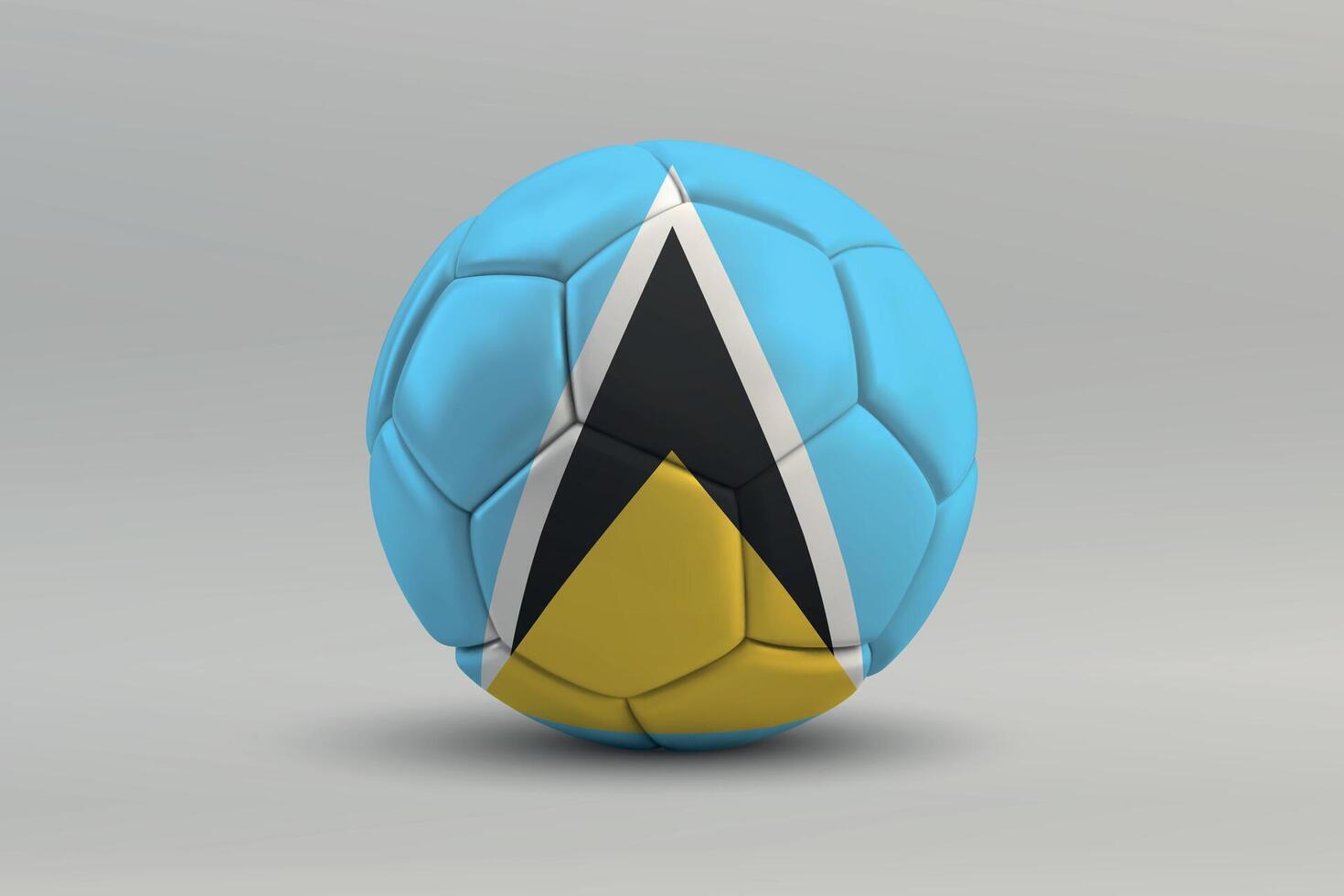 Saint Lucia Soccer Ball with National Flag Design vector