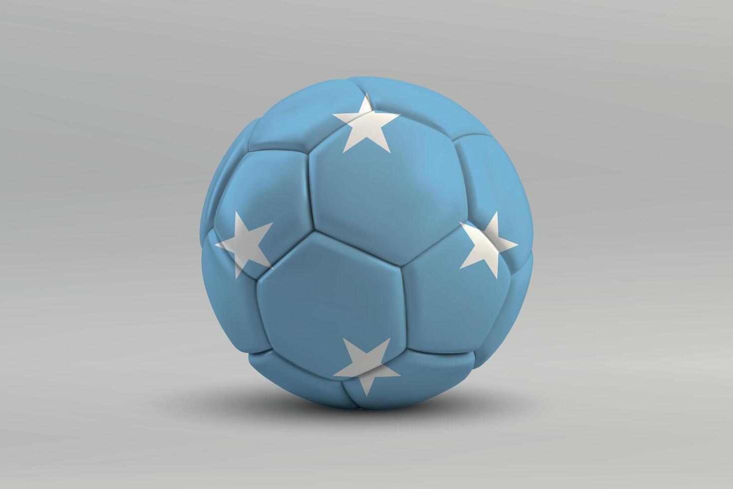 Micronesia Soccer Ball with National Flag Design vector