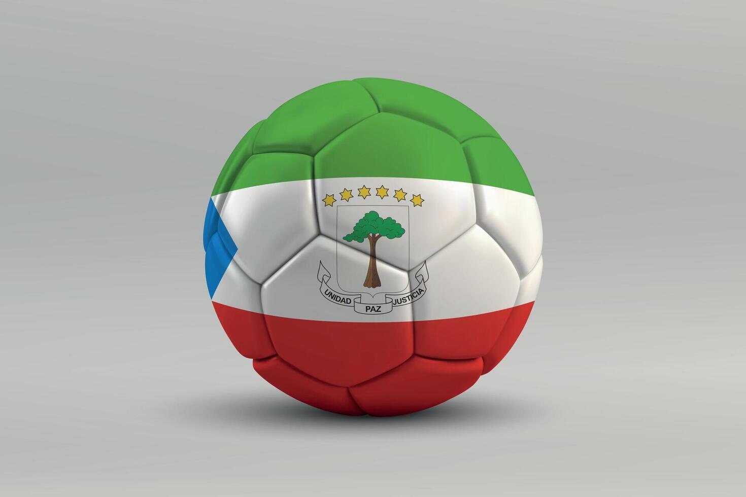 Equatorial Guinea Soccer Ball with National Flag Design vector