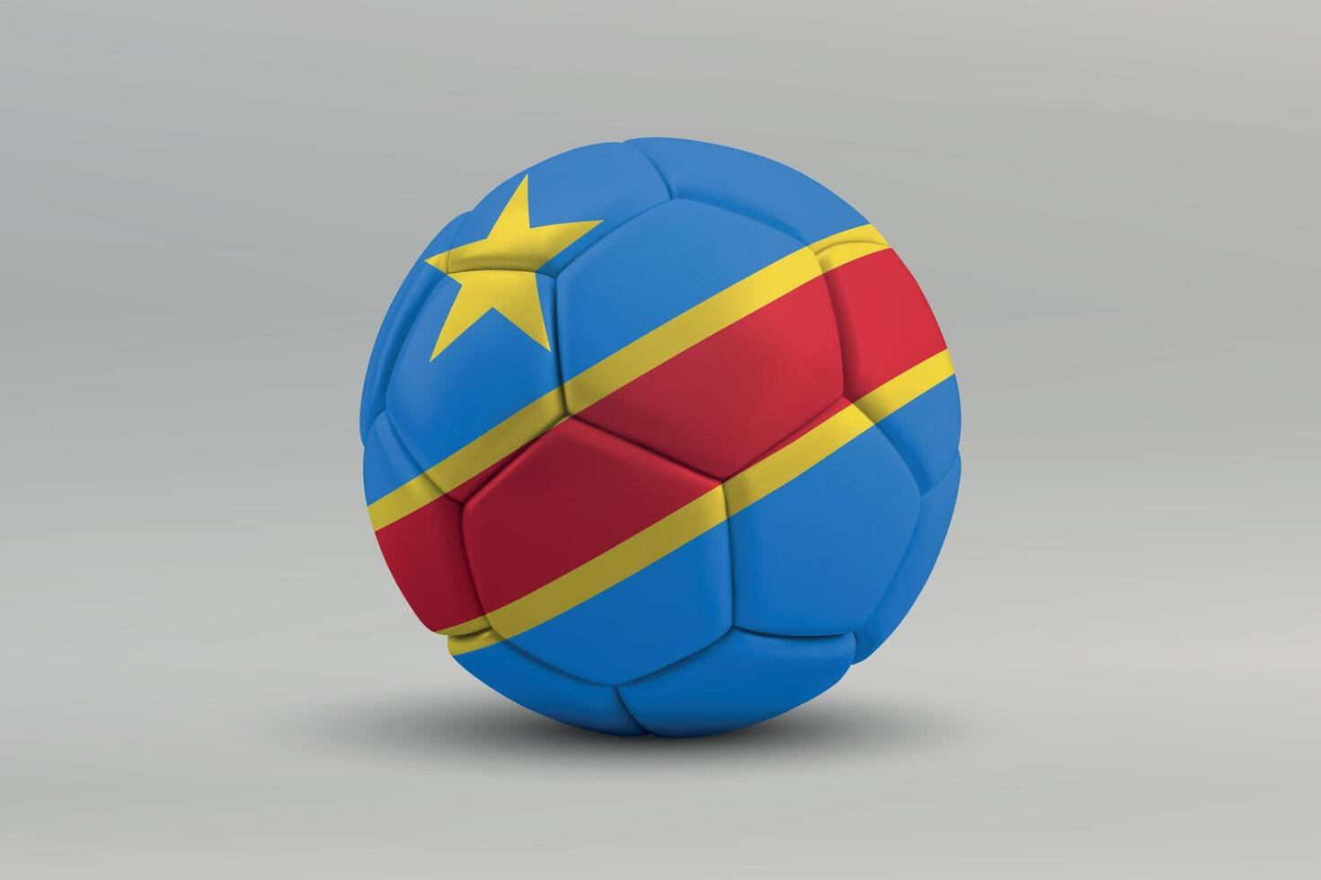 DR Congo Soccer Ball with National Flag Design vector