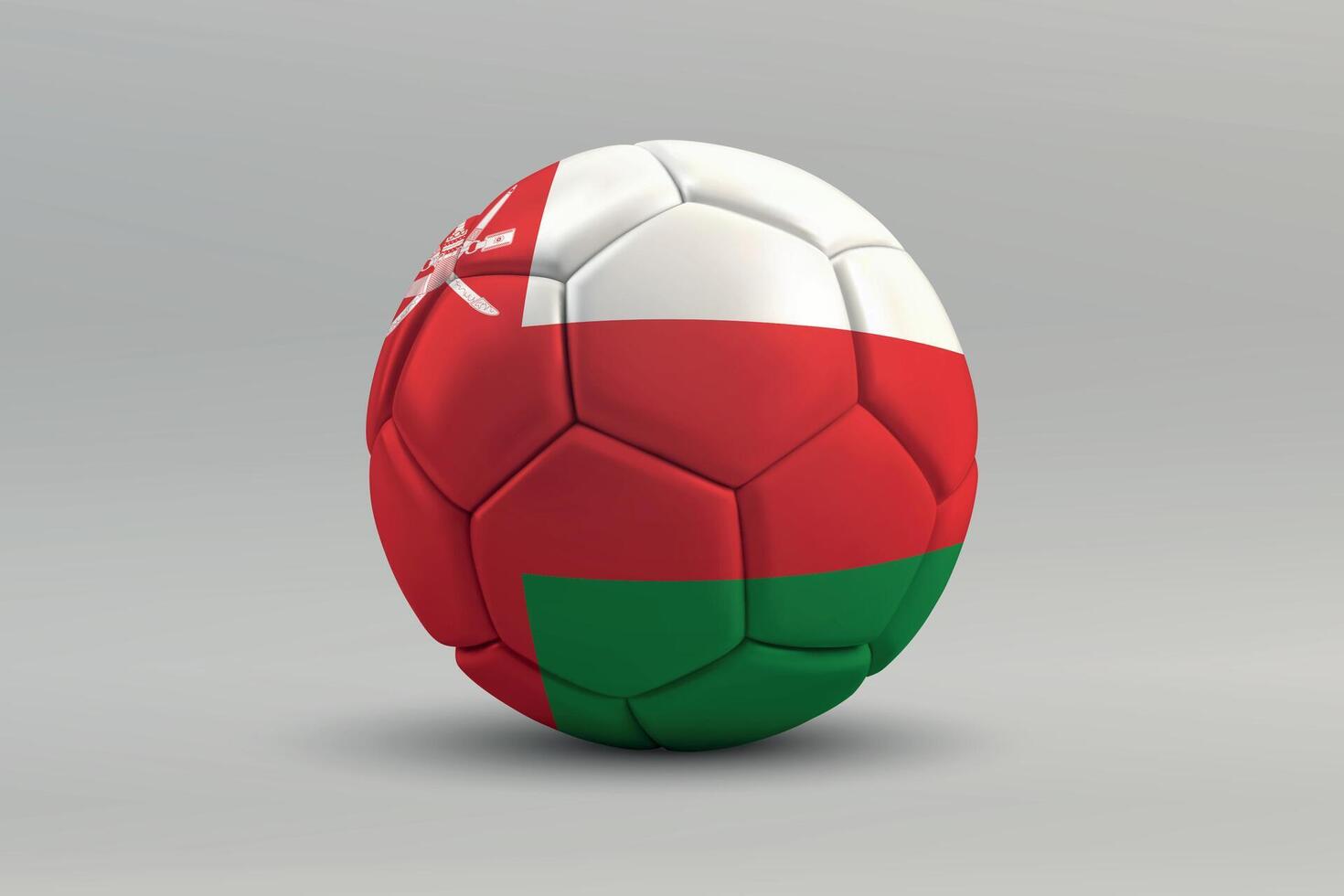 Oman Soccer Ball with National Flag Design vector