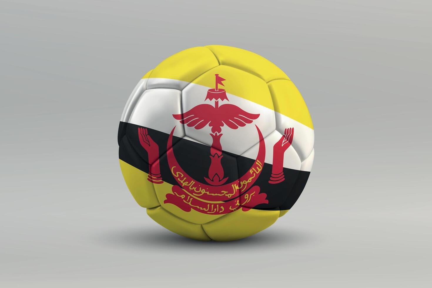 Brunei Soccer Ball with National Flag Design vector