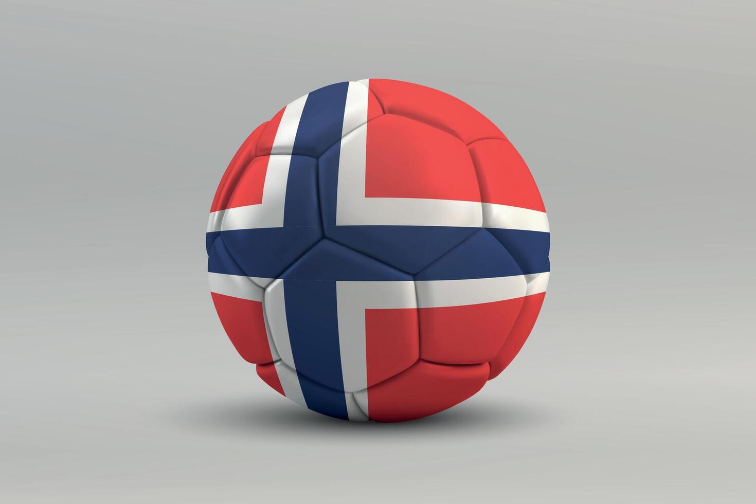Norway Soccer Ball with National Flag Design vector