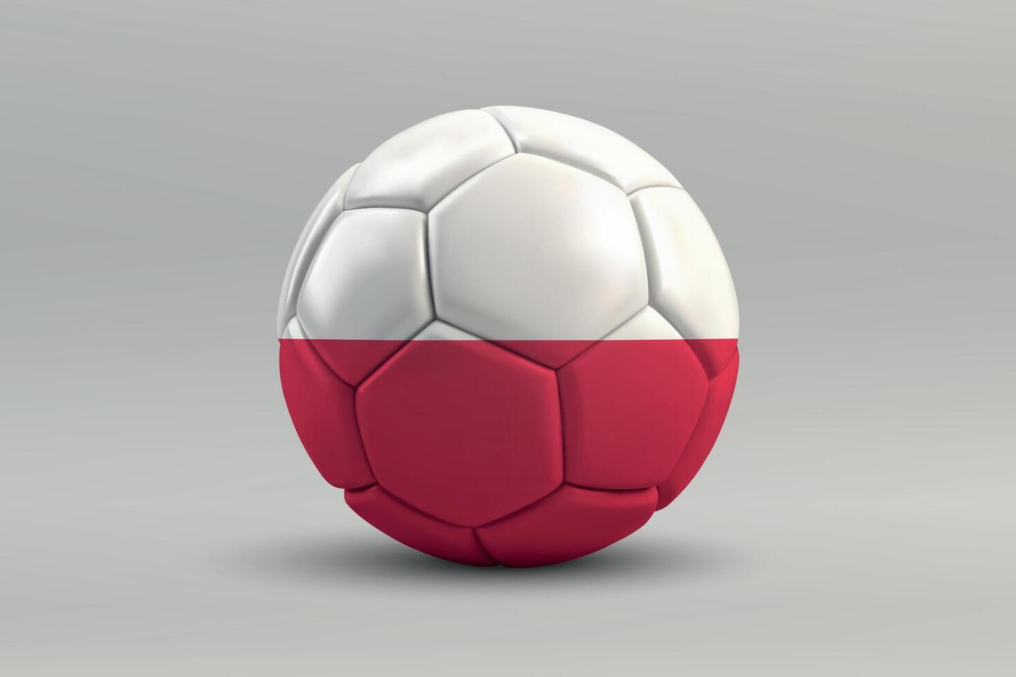 Poland Soccer Ball with National Flag Design vector