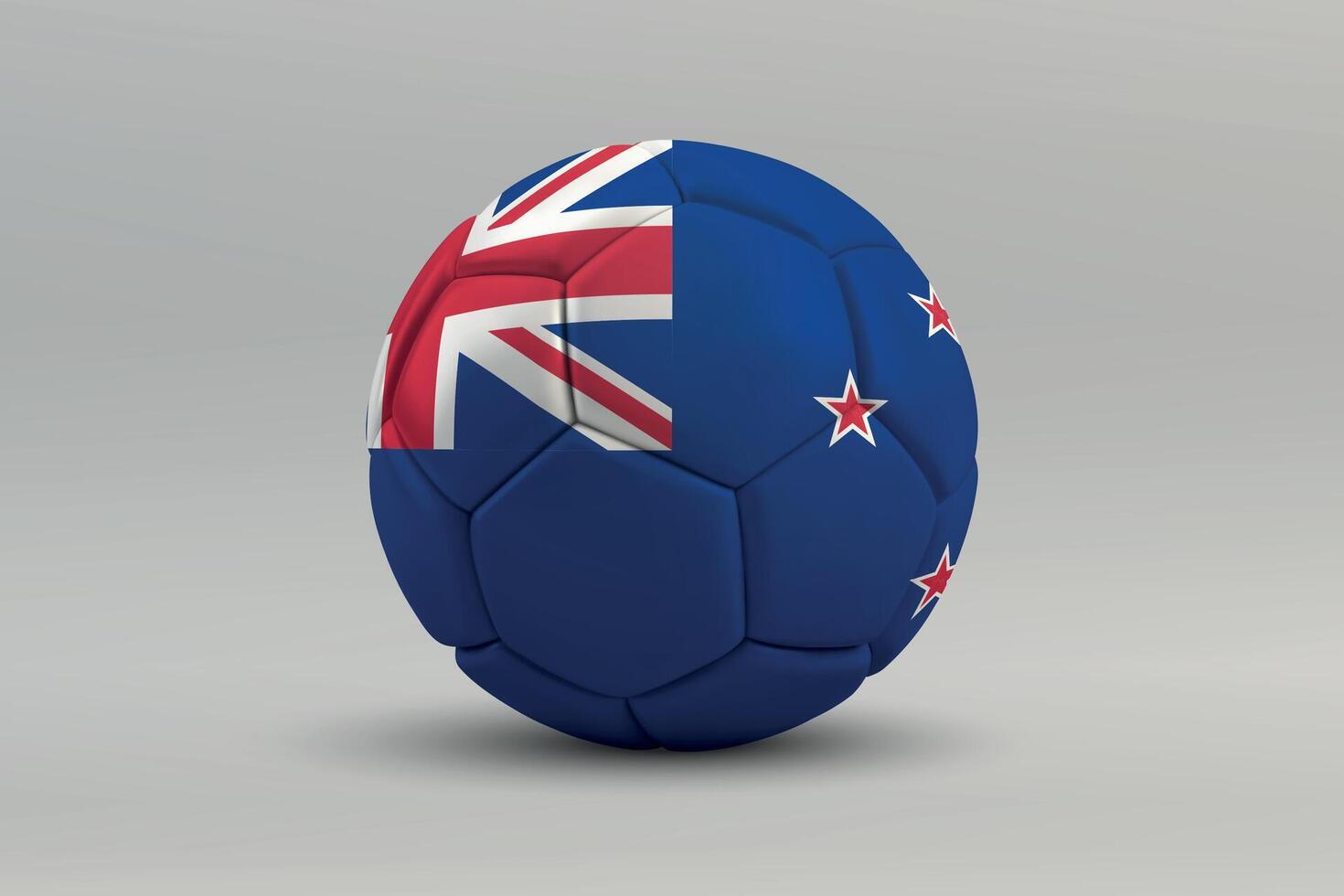 New Zealand Soccer Ball with National Flag Design vector