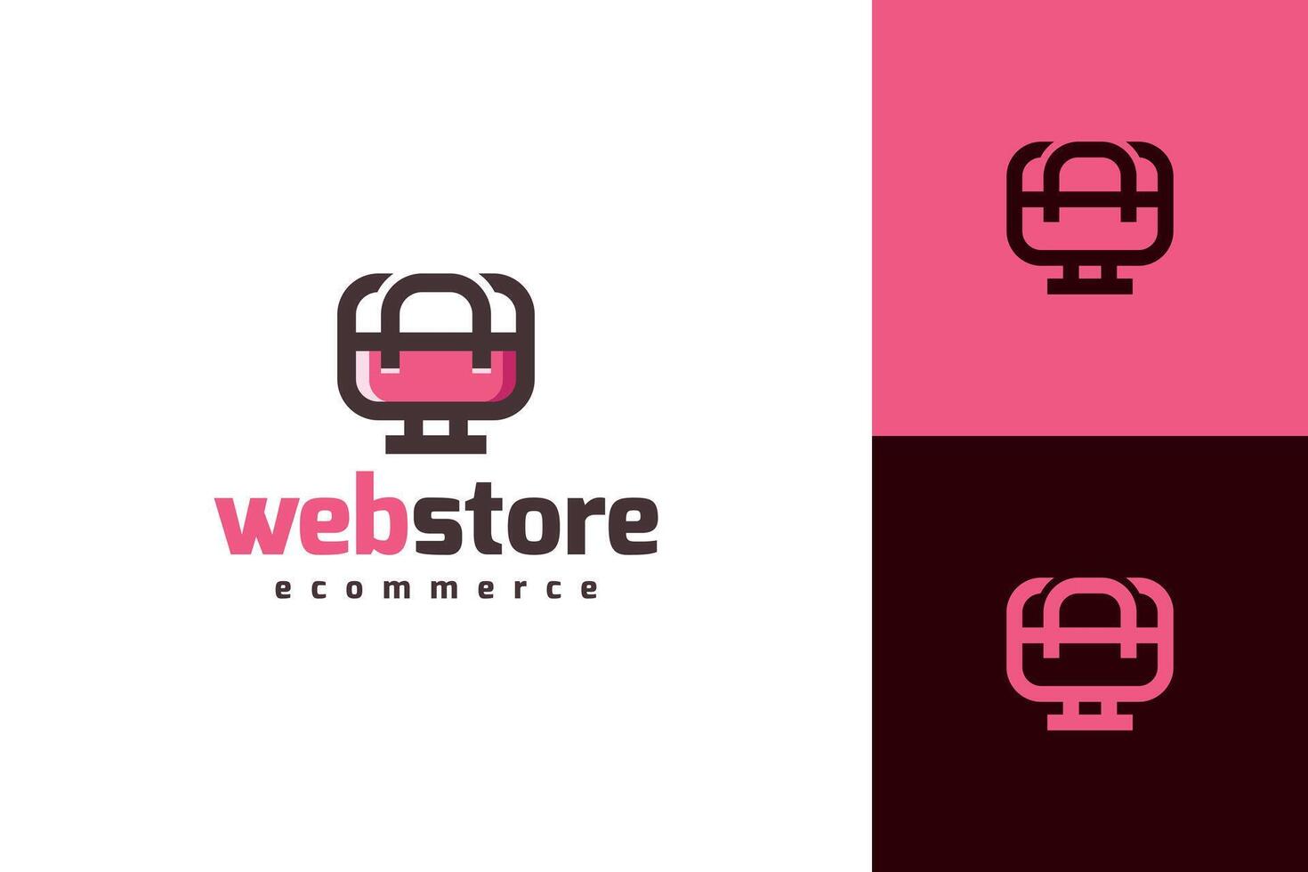 shopping web logo design vector