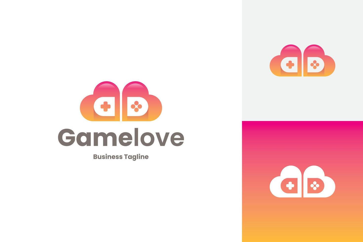 game love logo design vector