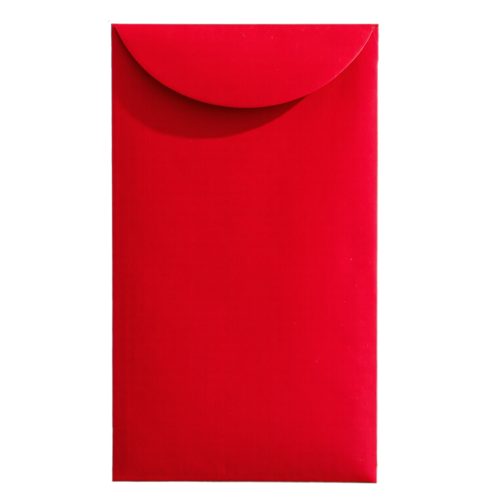 Plain Red Envelopes for Lucky Money Tradition png