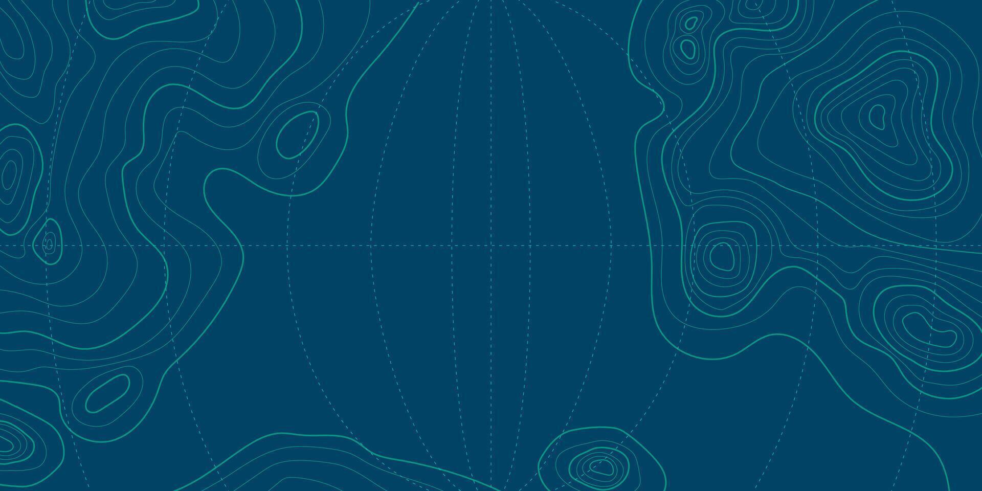 Elegant Topographic Landscape Map with Grid and Lines, Outline Terrain. Banner with geographic mountain relief. Wavy abstract contour background with cartography texture vector