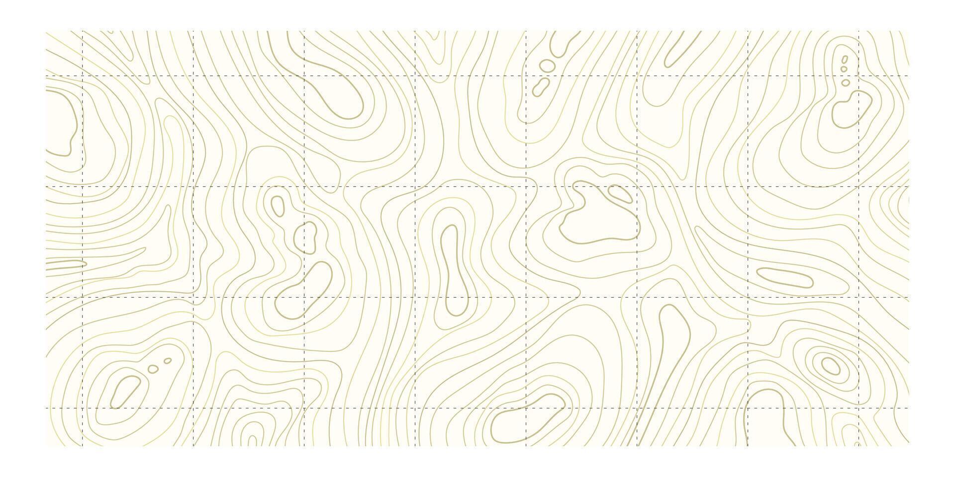 Topographic Texture of Mountains with Grid and Lines, Outline Land. Banner with mountain relief. Wavy abstract contour background with cartography texture vector
