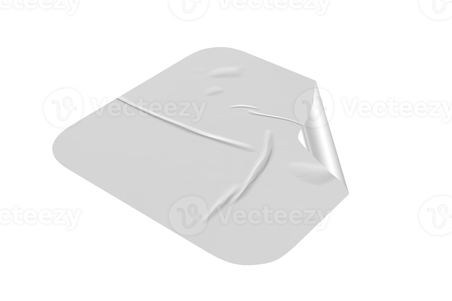 Sticker Mockup Texture Realistic Glued Paper png