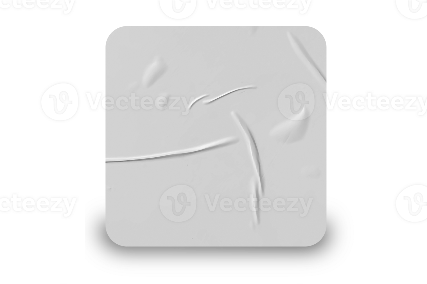 Crumpled Glued Paper for Realistic Sticker Effects png