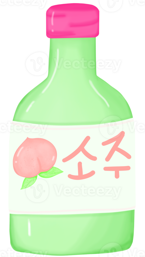Soju bottle isolated png