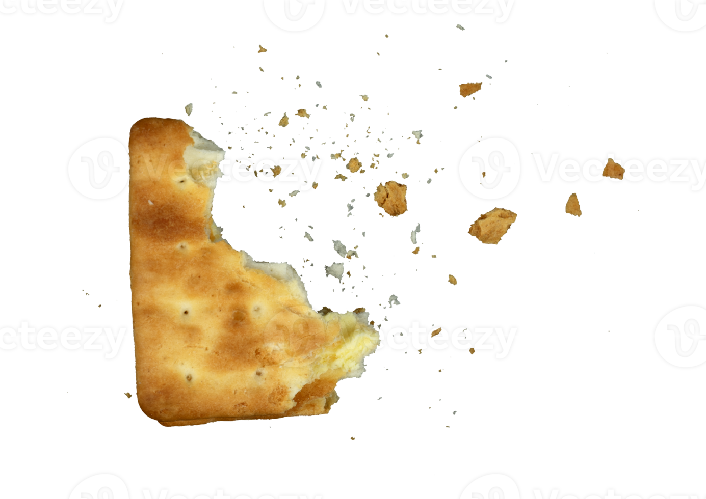 butter biscuits with abstract crumbs isolated png