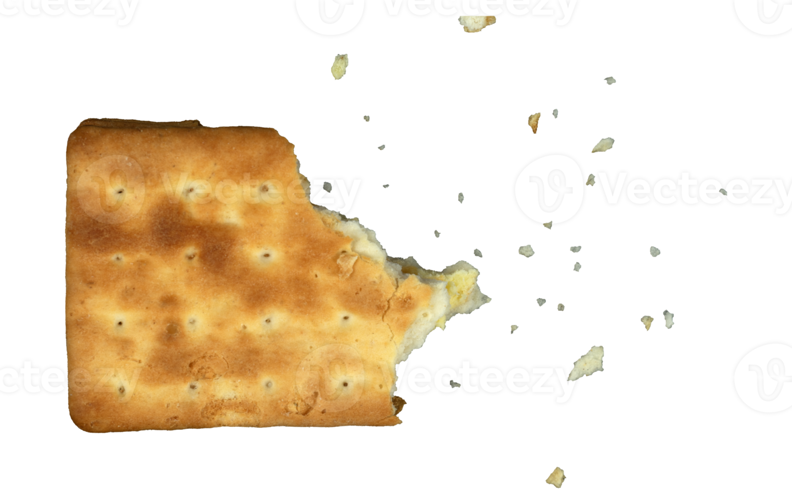 Butter biscuit bites with crumbs isolated element png