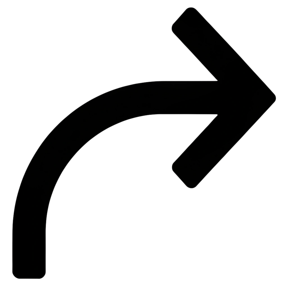 black arrow shape isolated on transparent backround png