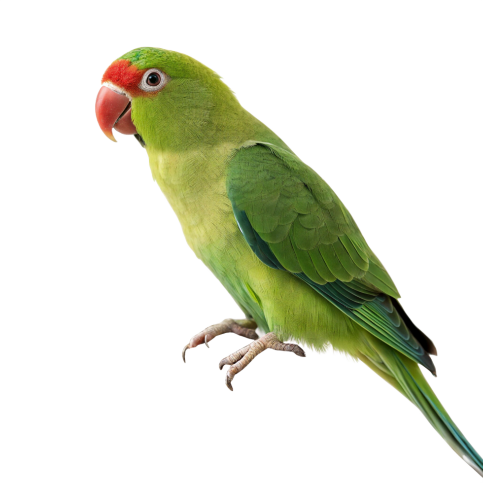 green parrot is isolated on transparent background png
