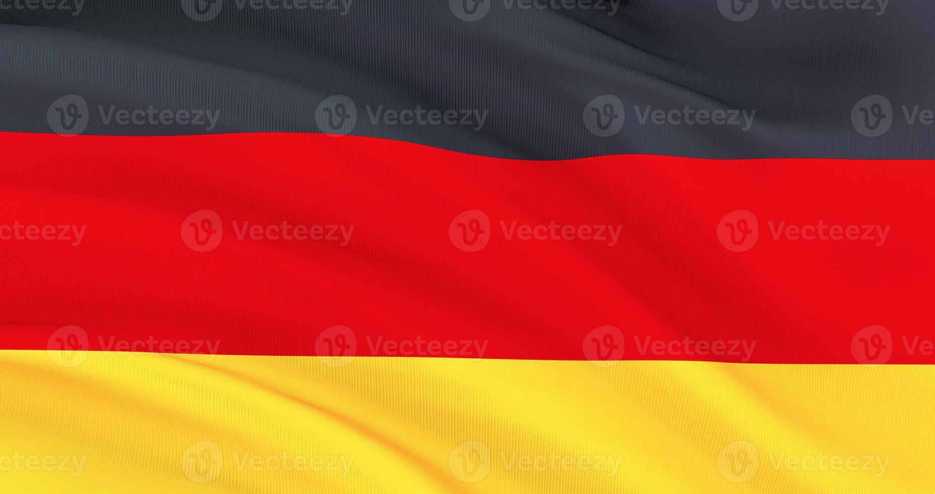 Waving Fabric Flag of germany, Silk Flag of germany, Independence Day, 3D render. photo