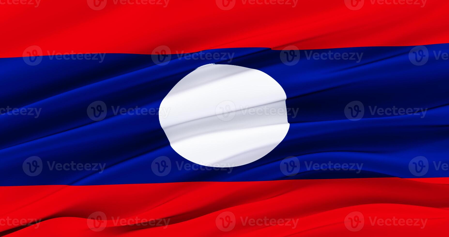 3D render of laos flag as a background, Lao flag. photo