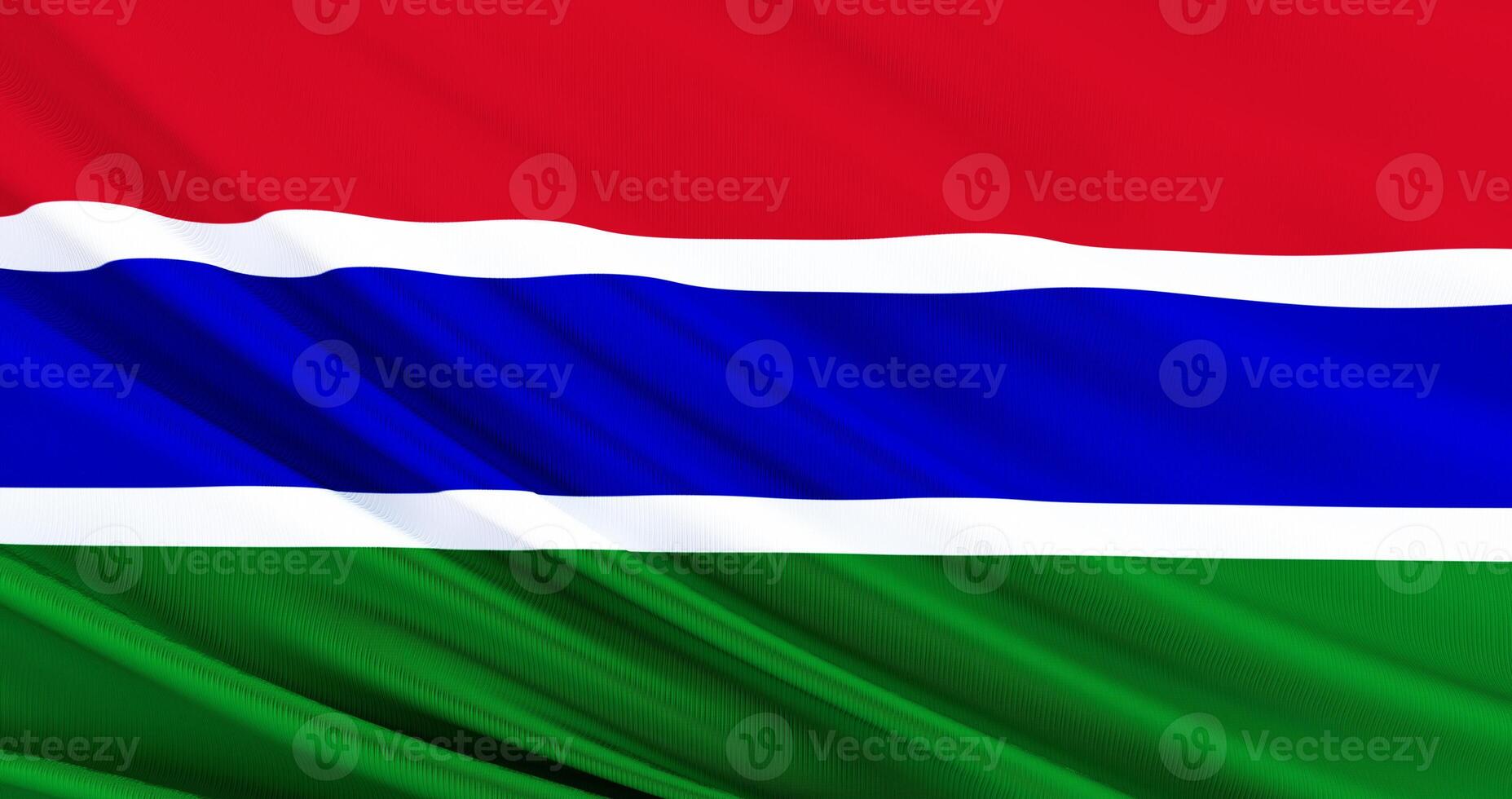 3D render of gambian flag as a background, gambian independence day photo