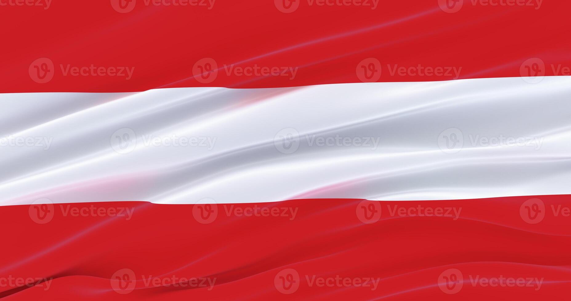 realistic waving fabric flag of austria, 3D render photo