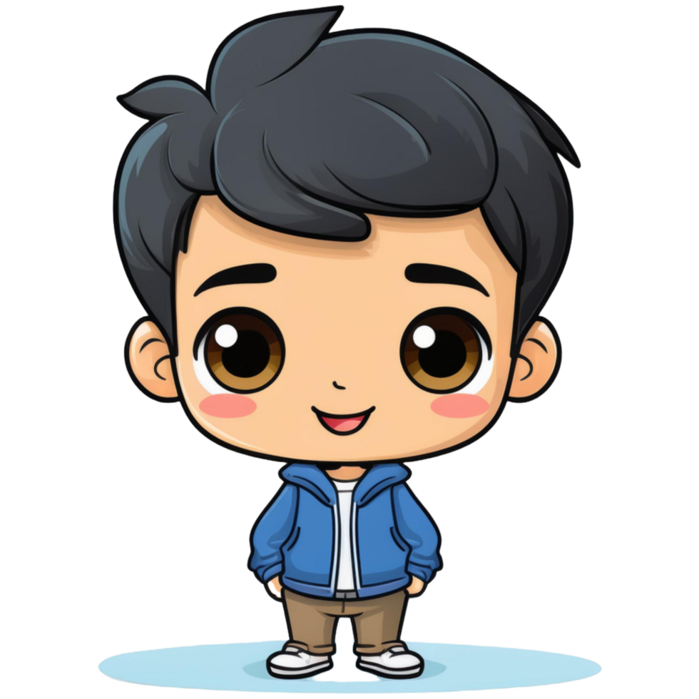 Boy Cartoon Illustration Character Chibi Manga Drawing png