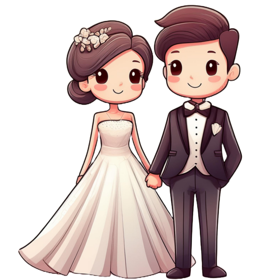 Wedding cartoon kawaii anime characters chibi manga comics drawing png
