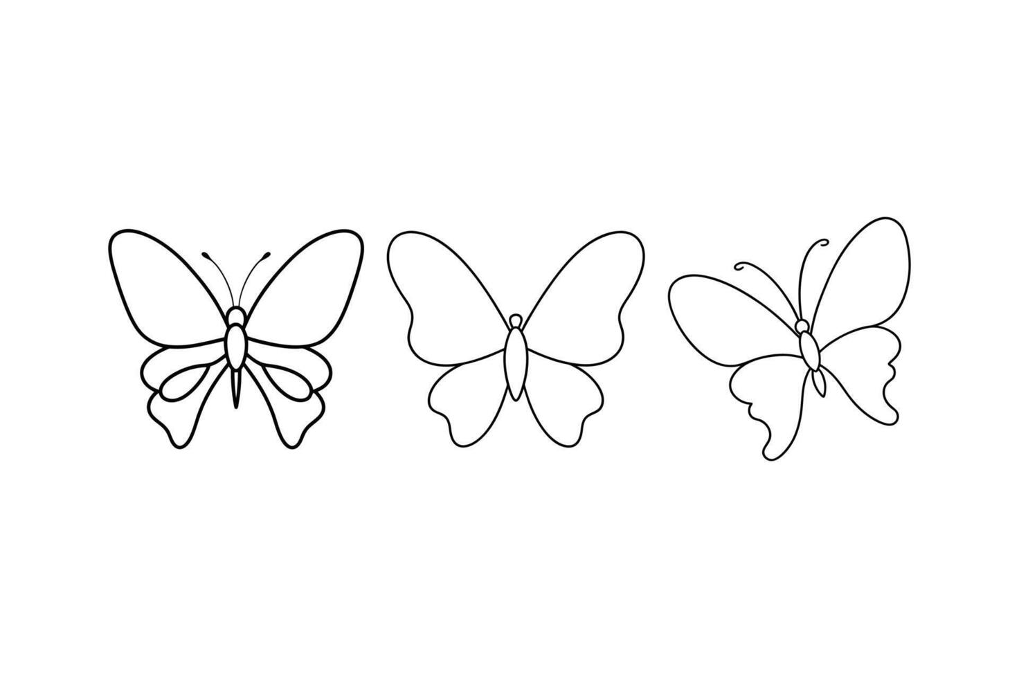 Colorful Fun with Butterfly Coloring Pages vector