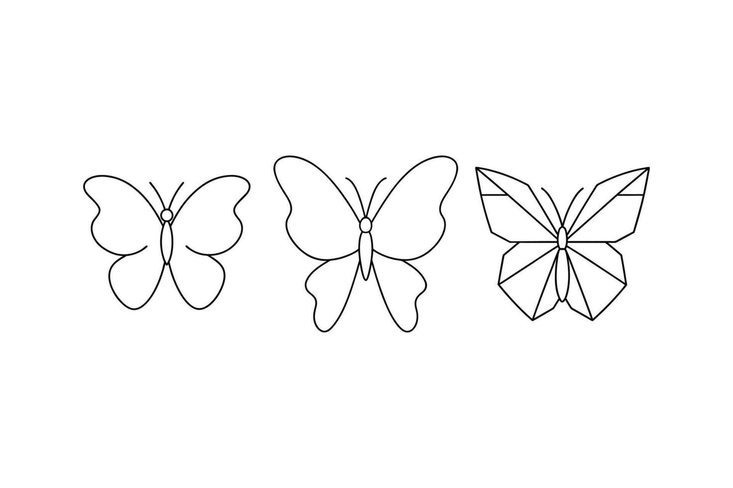 Set of butterfly icon art design vector