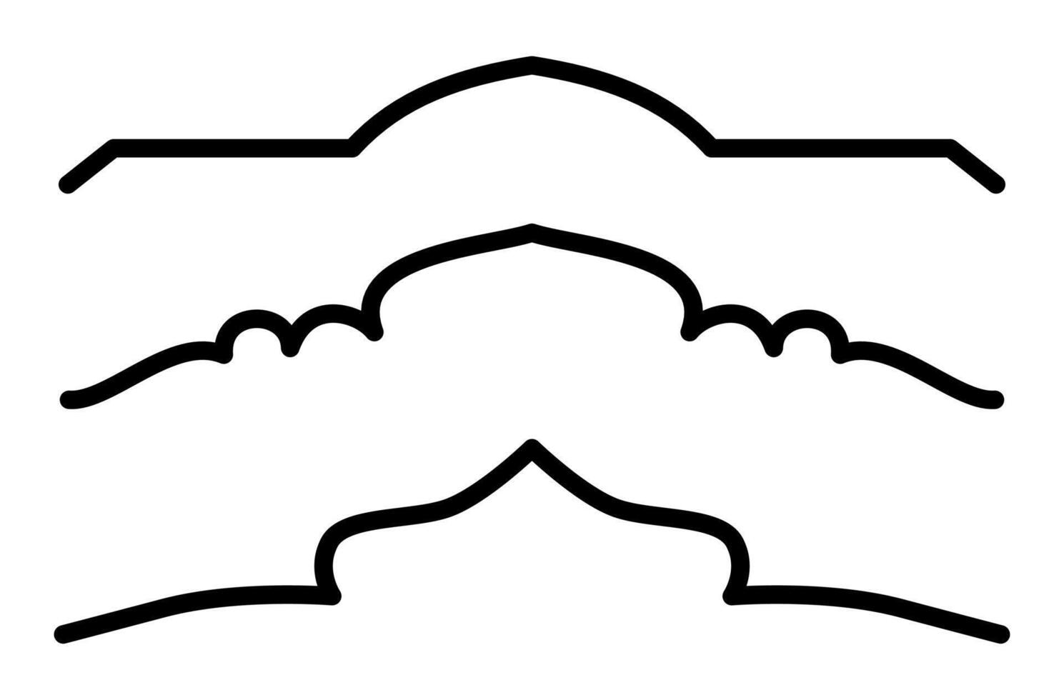 Symmetrical line drawing depicting a sophisticated architectural motif, perfect for design inspiration or as a decorative element. vector