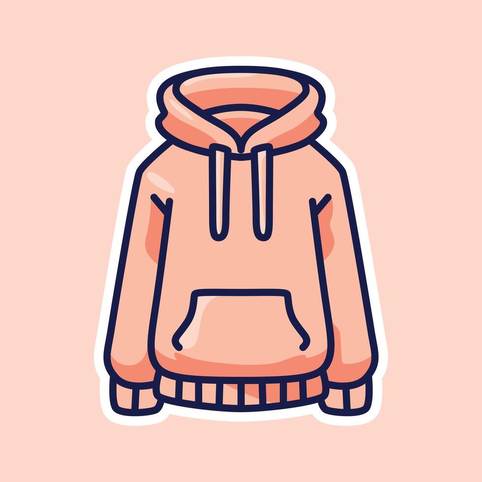 Modern Hoodie Illustration with Comfortable and Versatile Design. Cute Cartoon Isolated. vector