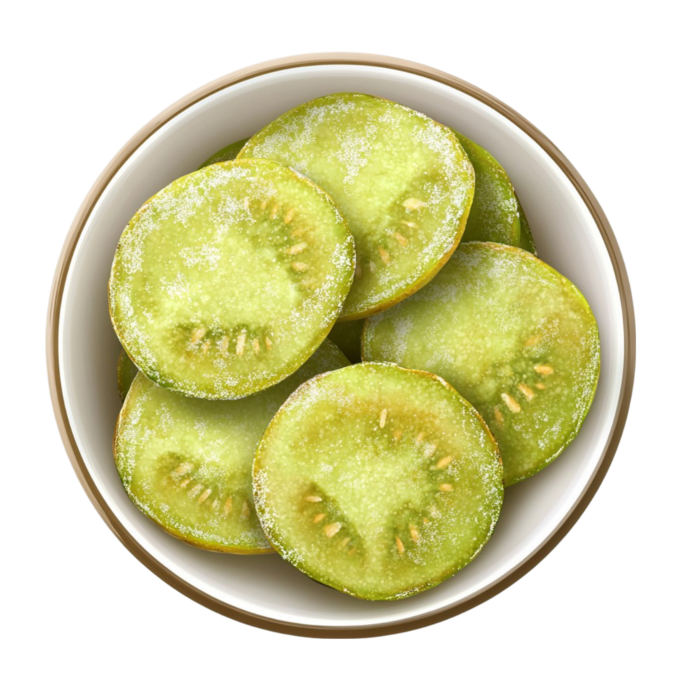 Fresh cucumber slices on plate png