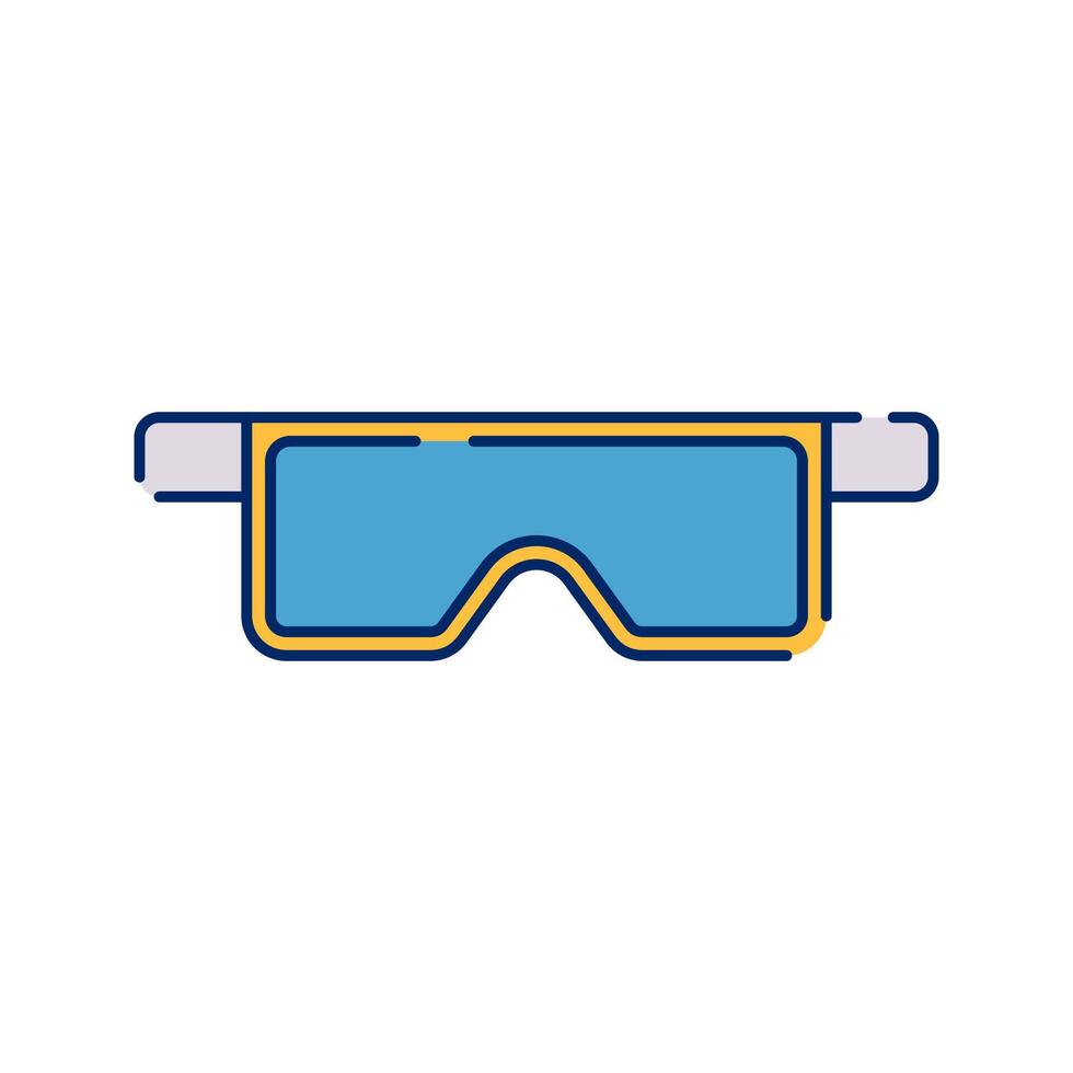 Safety Glasses protective eyewear to safeguard workers from dust, debris, or sparks. vector