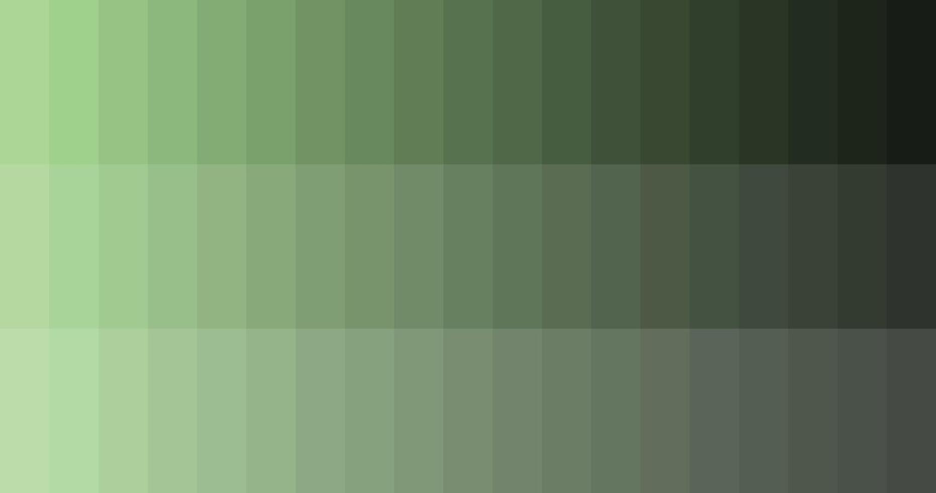 Desaturated Greens Palette vector