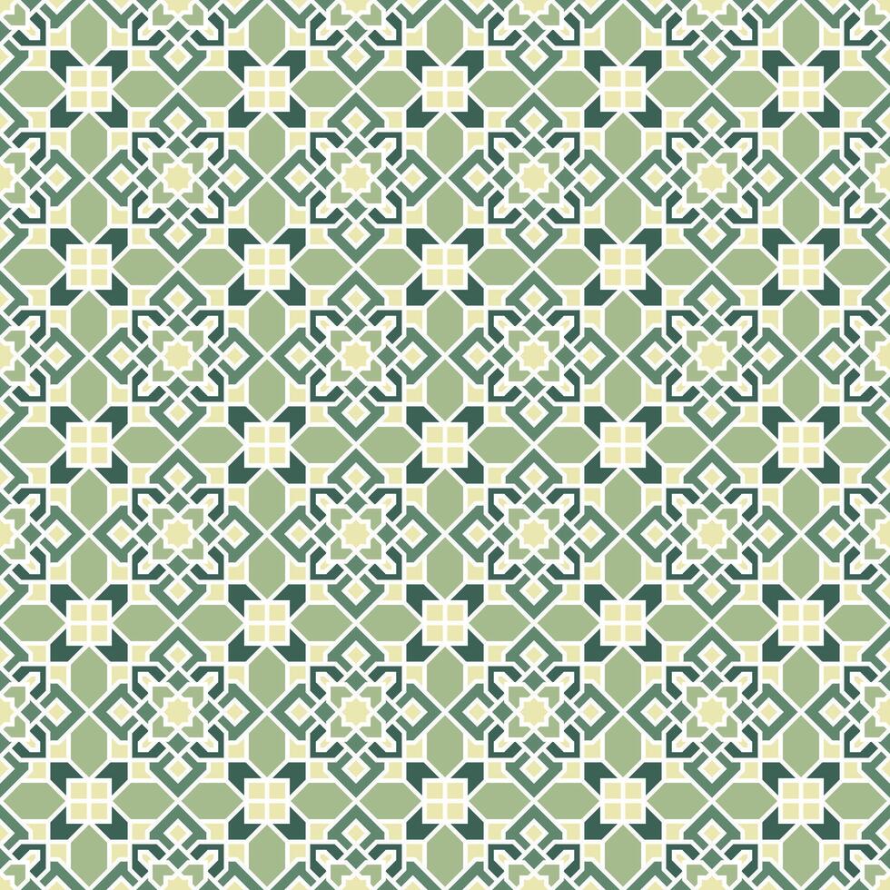 Green Pastel Islamic Seamless Pattern Ornament vector