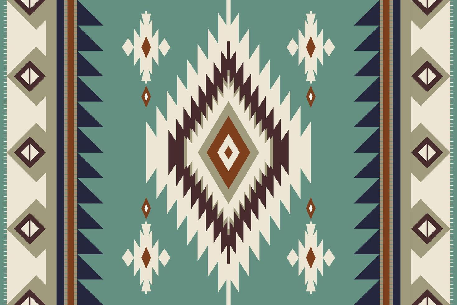 Navajo tribal seamless patterns, Native American ornaments, Southwestern ethnic decor, Mexican bohemian geometric blankets and rugs. vector