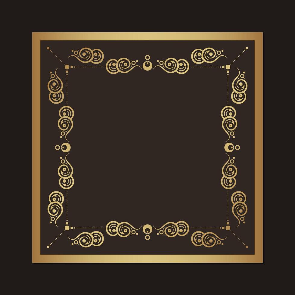 Luxury calligraphy ornament frame art design vector