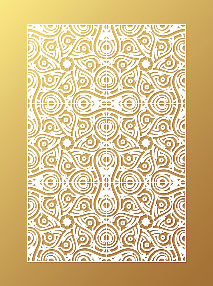 Luxury seamless die cut decorative pattern design template vector