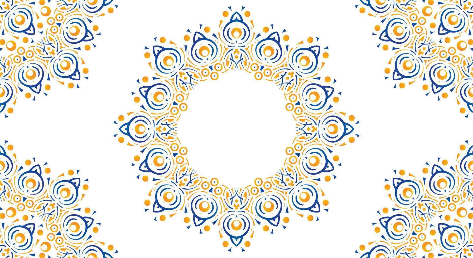 Colorful invitation background style ornamental pattern design template vector