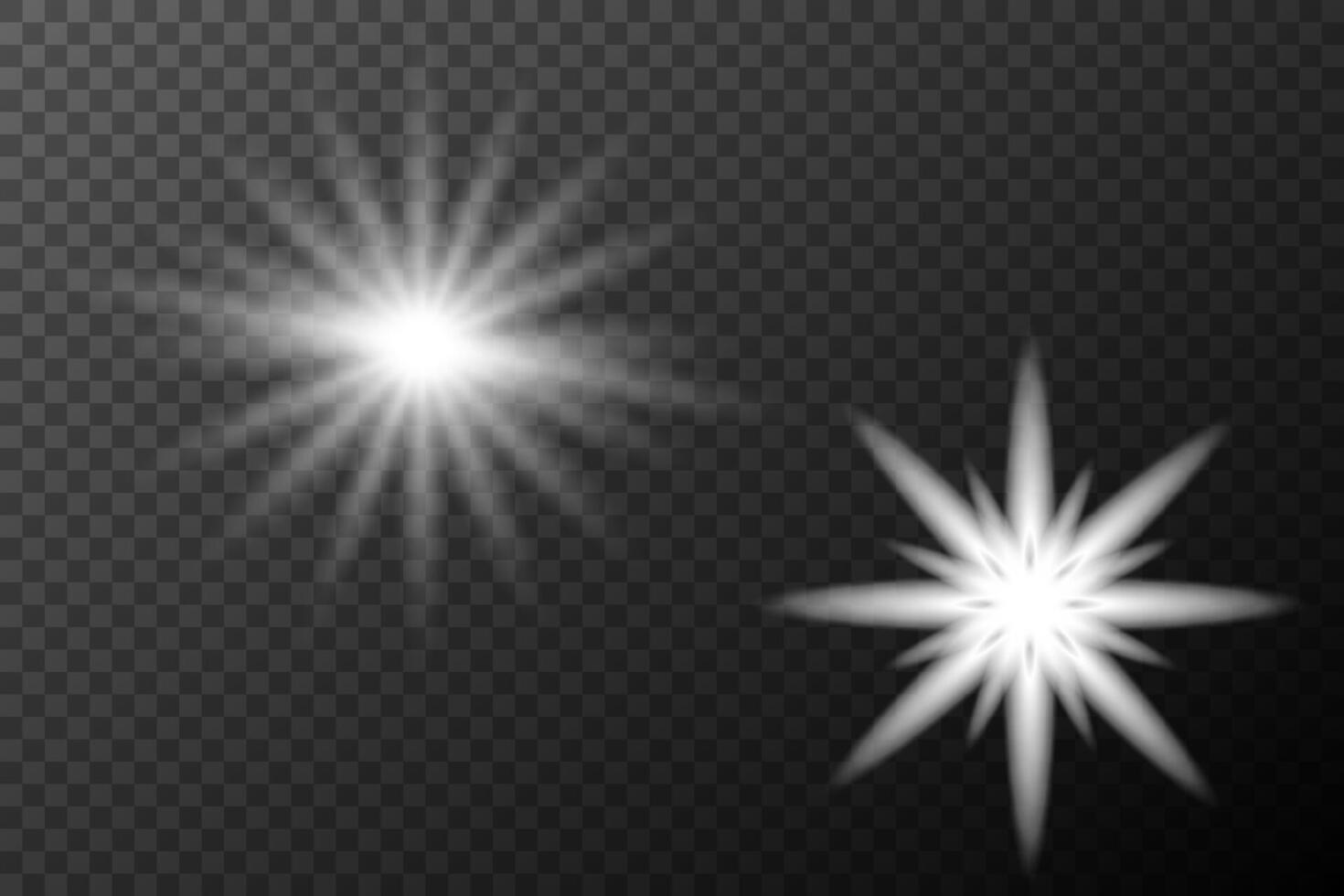 two white stars on background vector