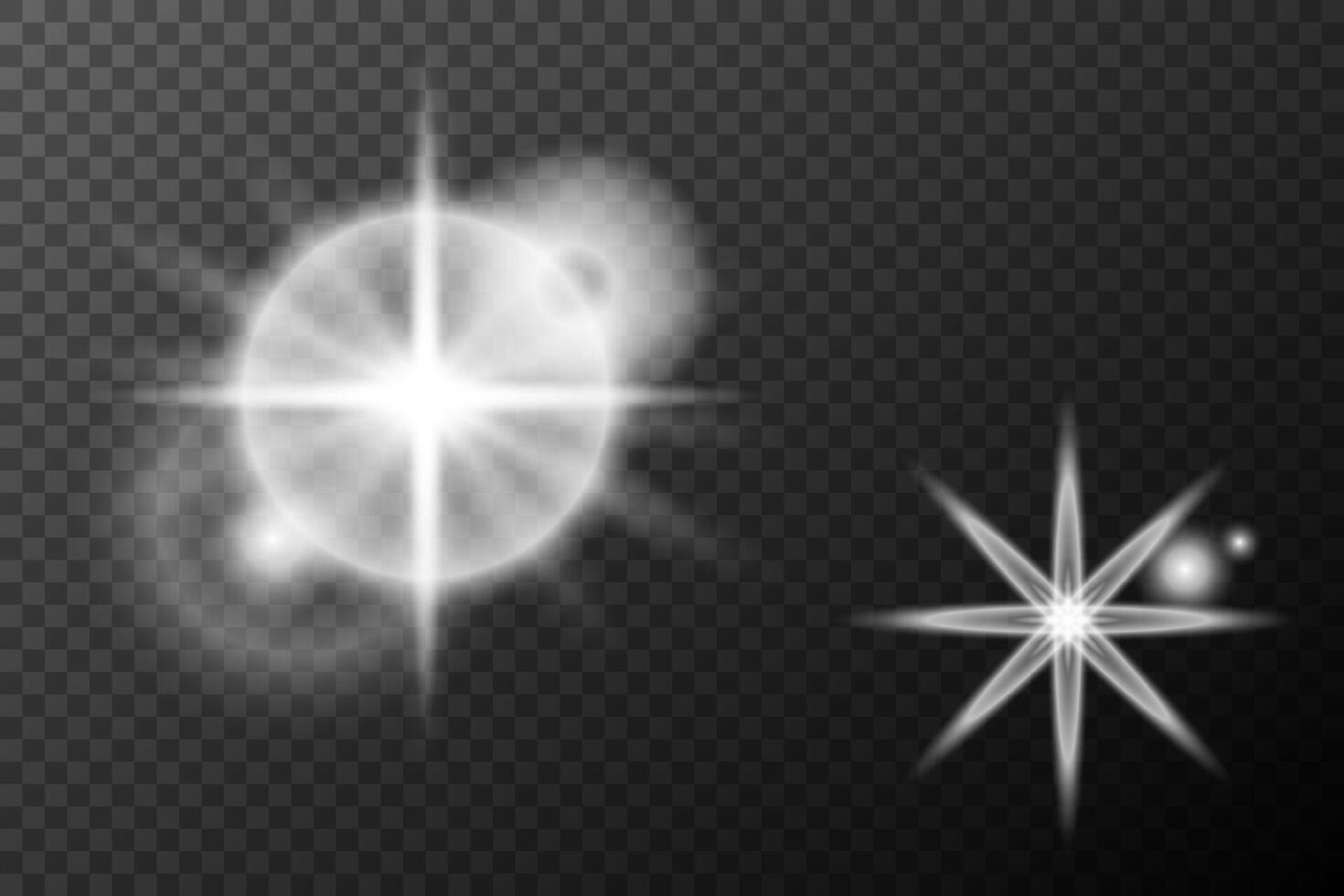 a set of three white stars background vector