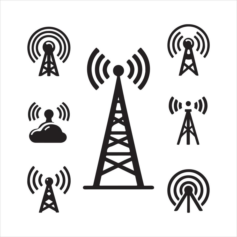 Phone Tower Signal EPS file vector