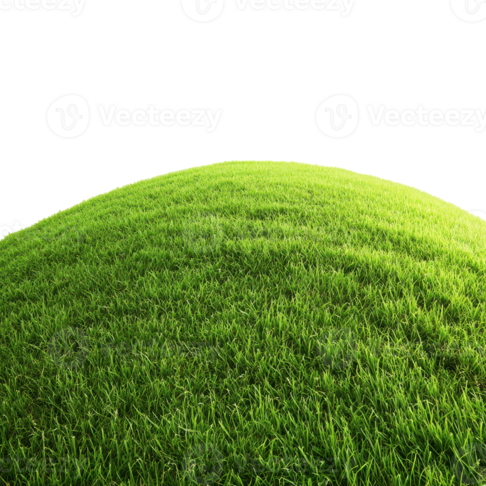 Lush Green Hill Isolated for Nature Backgrounds Transparent Background. png